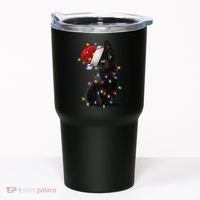 Christmas Lights Santa Kitty Tumbler thumb 0