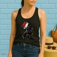 Christmas Lights Santa Kitty Women's Tank Top thumb 2