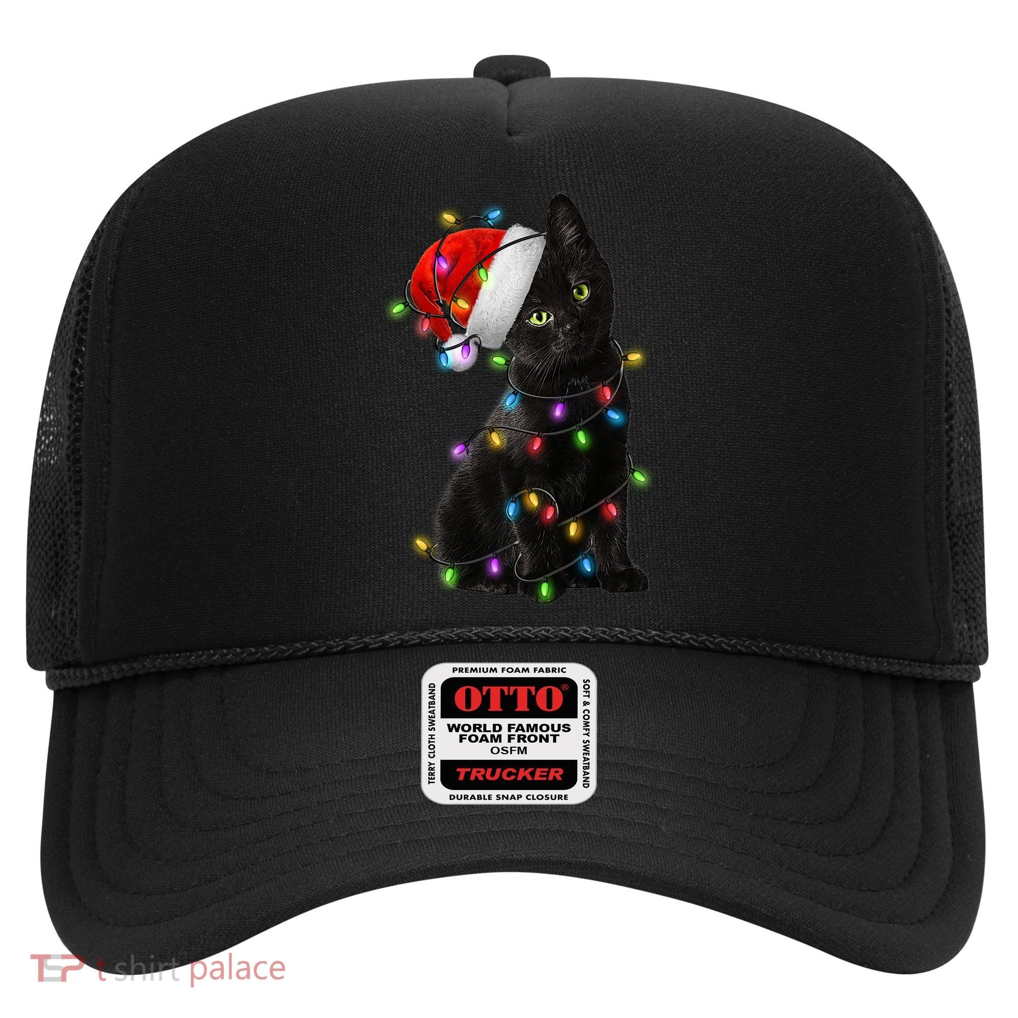 Christmas Lights Santa Kitty Hat