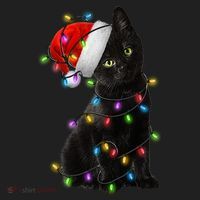 Christmas Lights Santa Kitty Hat thumb 2