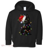 Christmas Lights Santa Kitty Toddler Hoodie thumb 0
