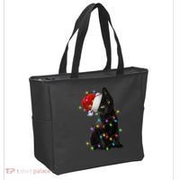 Christmas Lights Santa Kitty Tote Bag thumb 2
