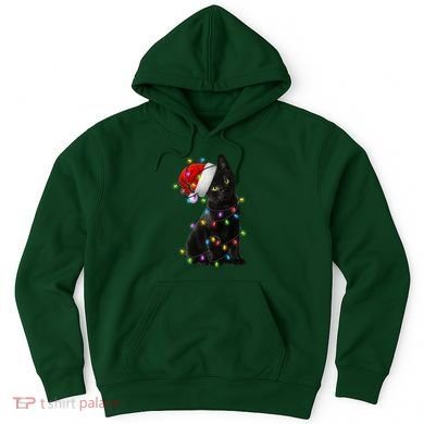 Christmas Lights Santa Kitty Hoodie