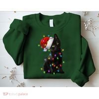 Christmas Lights Santa Kitty Sweatshirt thumb 2