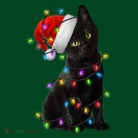 Christmas Lights Santa Kitty Visor thumb 3