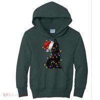Christmas Lights Santa Kitty Kids Hoodie thumb 0