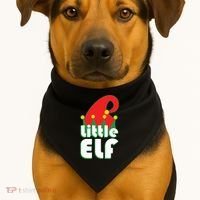 Christmas Little Elf Hat USA-Made Doggie Bandana thumb 1