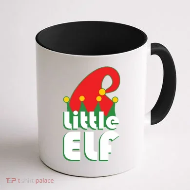 Christmas Little Elf Hat Coffee Mug back