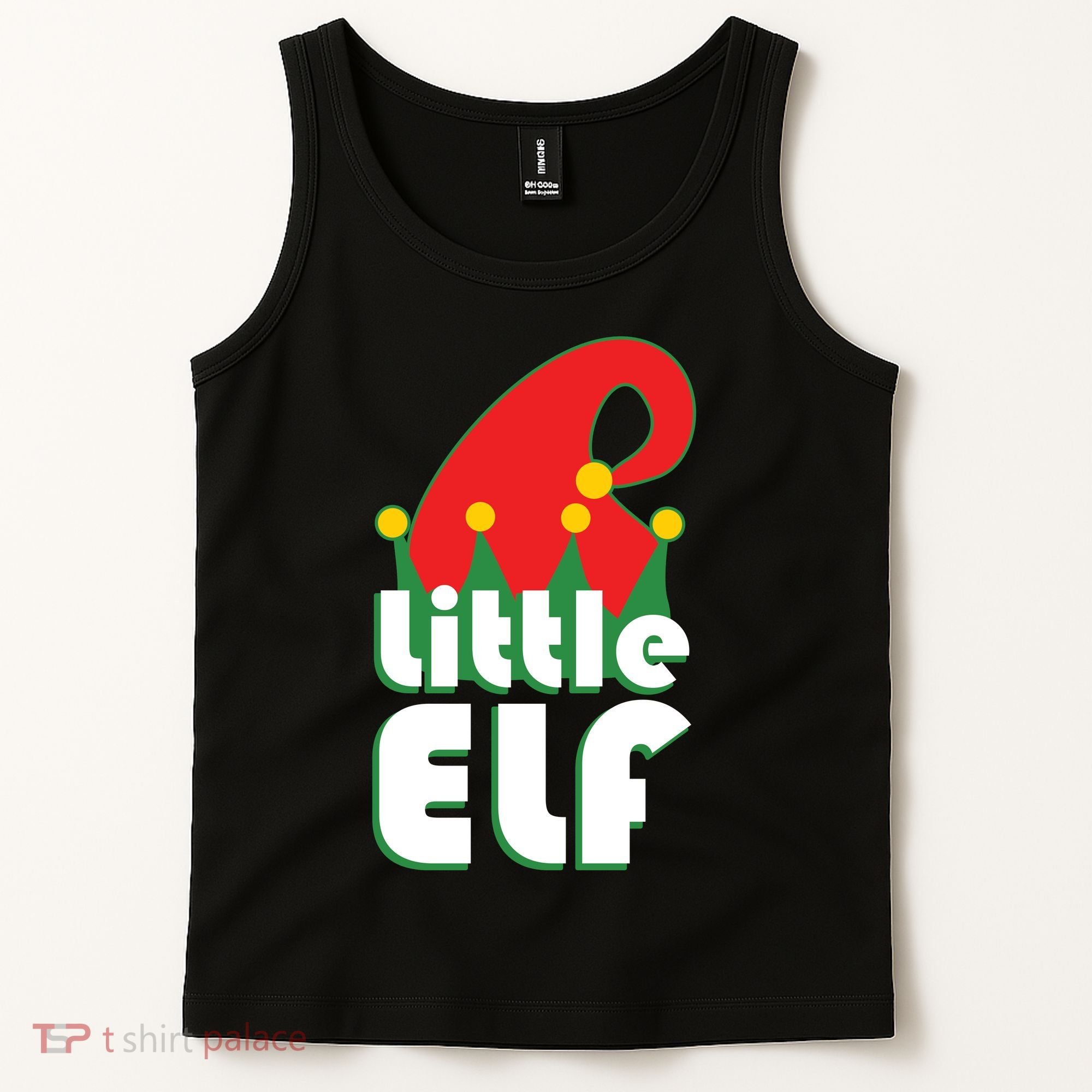 Christmas Little Elf Hat Tank Top