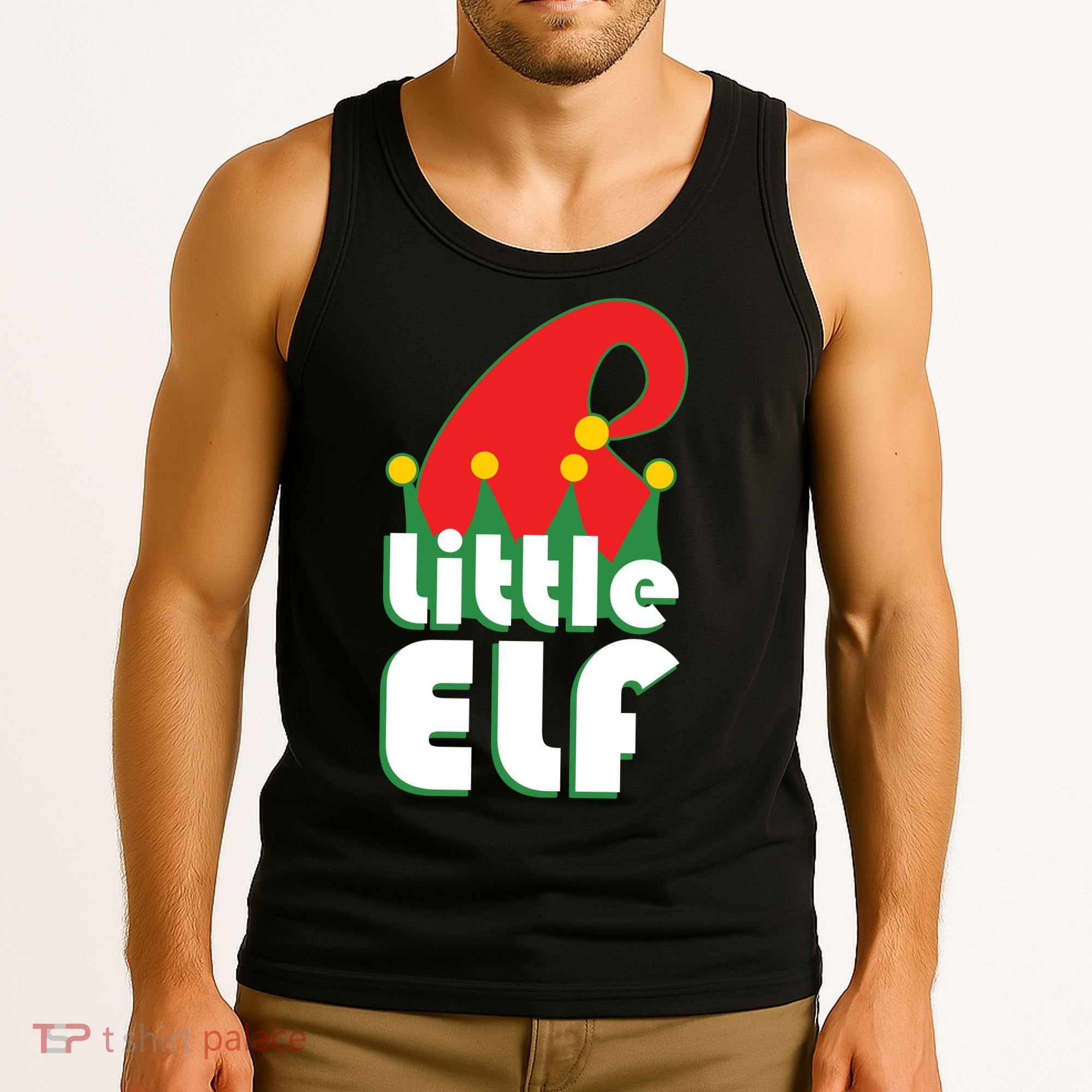 Christmas Little Elf Hat Tank Top