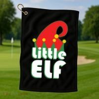Christmas Little Elf Hat Golf Towel thumb 1