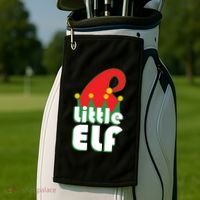 Christmas Little Elf Hat Golf Towel thumb 2