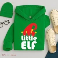 Christmas Little Elf Hat Hoodie thumb 4