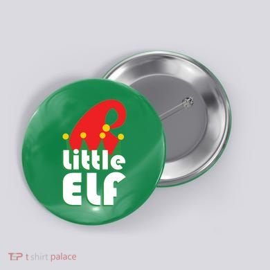 Christmas Little Elf Hat Button