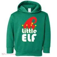 Christmas Little Elf Hat Toddler Hoodie thumb 0