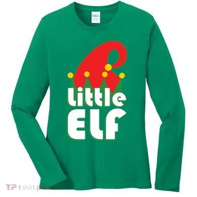 Christmas Little Elf Hat Women's Long Sleeve Shirt
