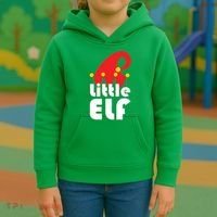 Christmas Little Elf Hat Kids Hoodie thumb 3