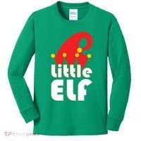 Christmas Little Elf Hat Kids Long Sleeve Shirt thumb 0