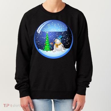 Christmas Little Snowman Globe Women's Sweatshirt