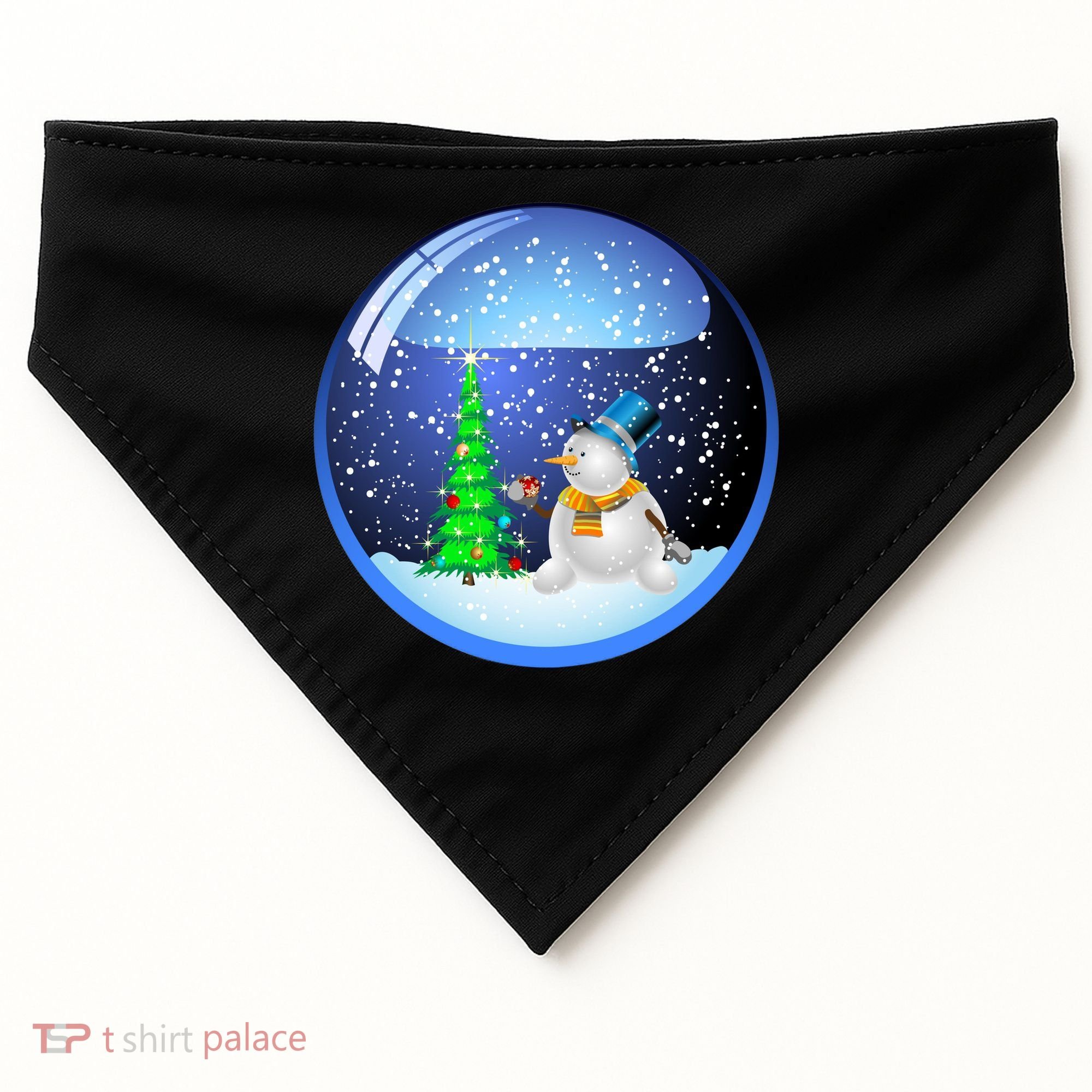 Christmas Little Snowman Globe USA-Made Doggie Bandana