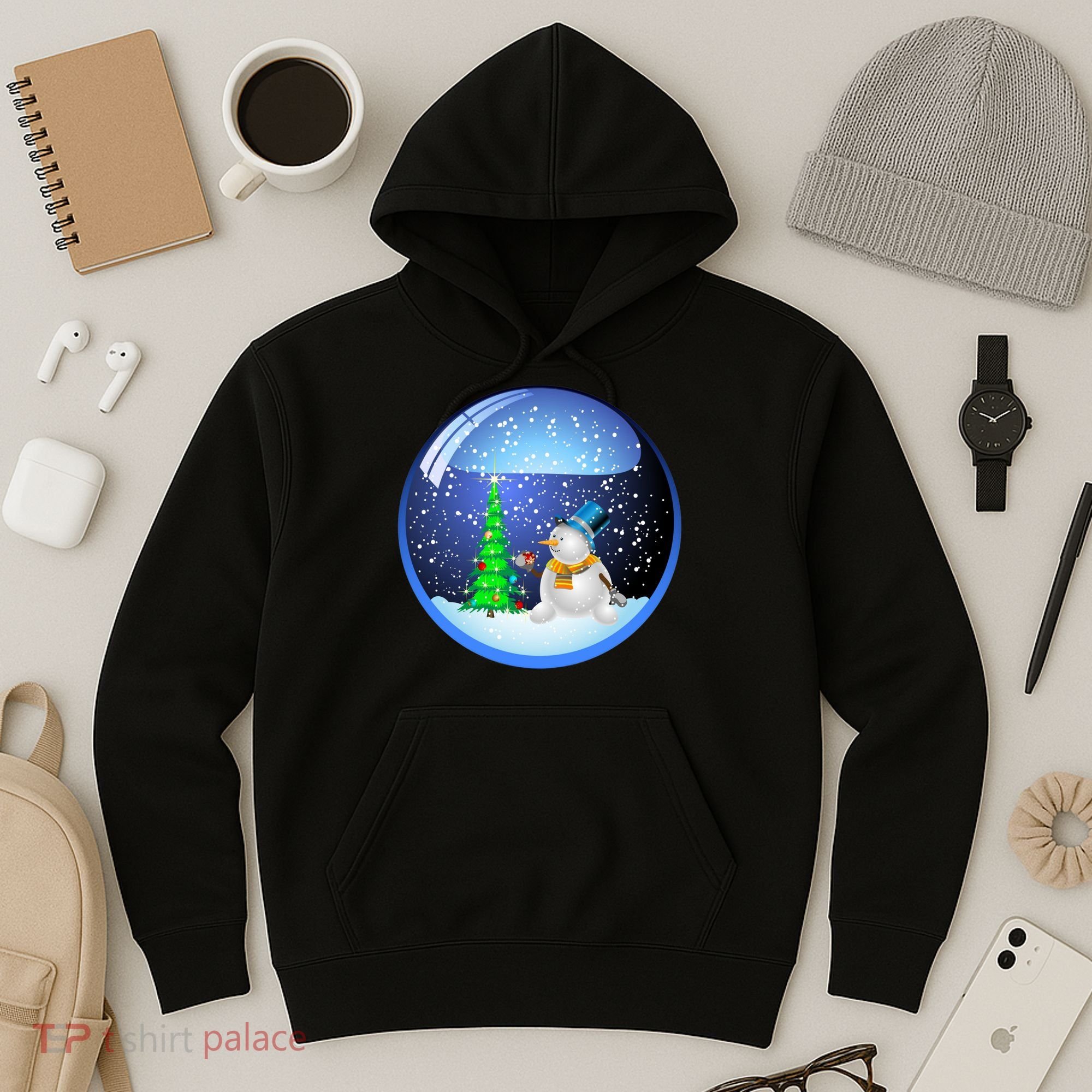 Christmas Little Snowman Globe Hoodie