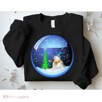 Christmas Little Snowman Globe Sweatshirt thumb 2