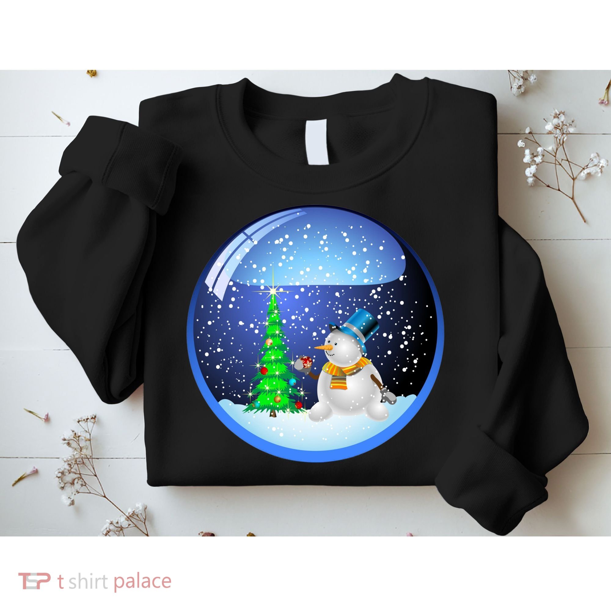 Christmas Little Snowman Globe Sweatshirt
