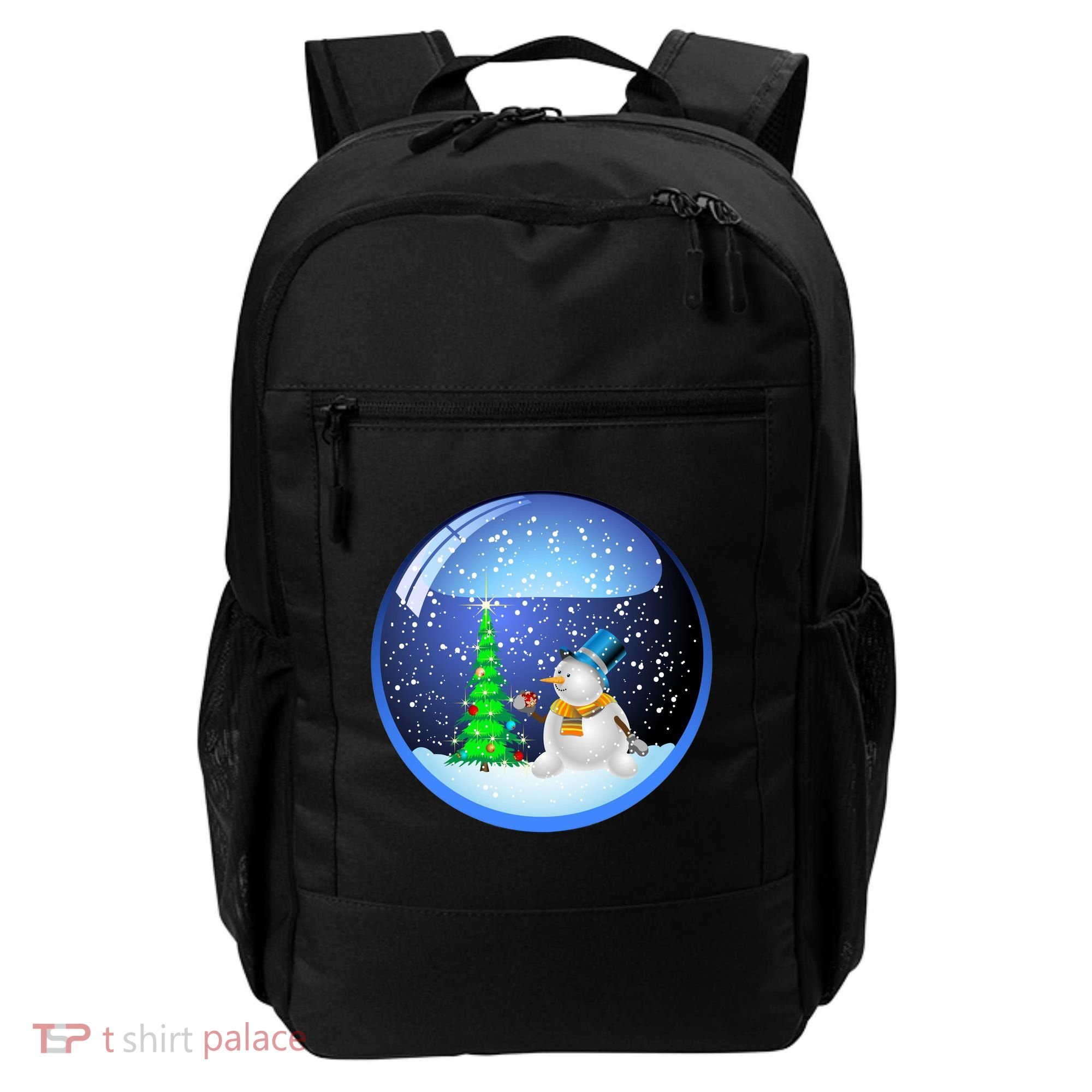 Christmas Little Snowman Globe Backpack