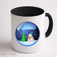 Christmas Little Snowman Globe Coffee Mug thumb 1