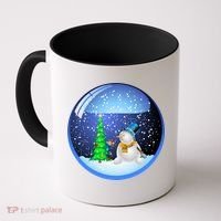 Christmas Little Snowman Globe Coffee Mug thumb 0