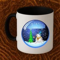 Christmas Little Snowman Globe Coffee Mug thumb 2