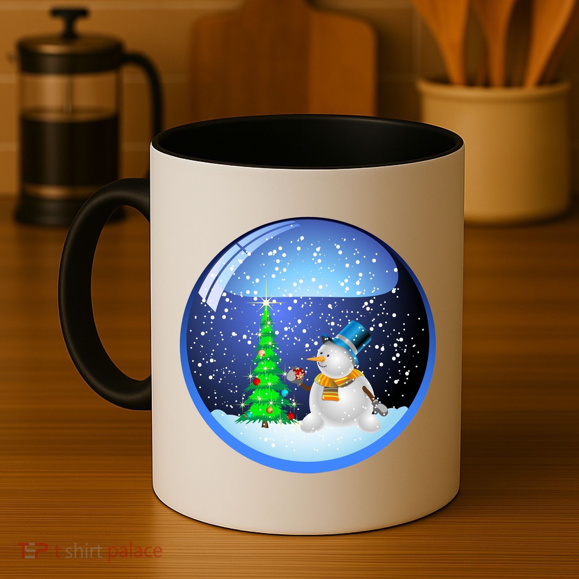 Christmas Little Snowman Globe Coffee Mug