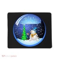 Christmas Little Snowman Globe Mousepad thumb 0