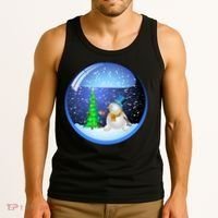 Christmas Little Snowman Globe Tank Top thumb 3