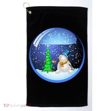 Christmas Little Snowman Globe Golf Towel