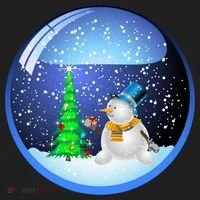 Christmas Little Snowman Globe Golf Towel thumb 3