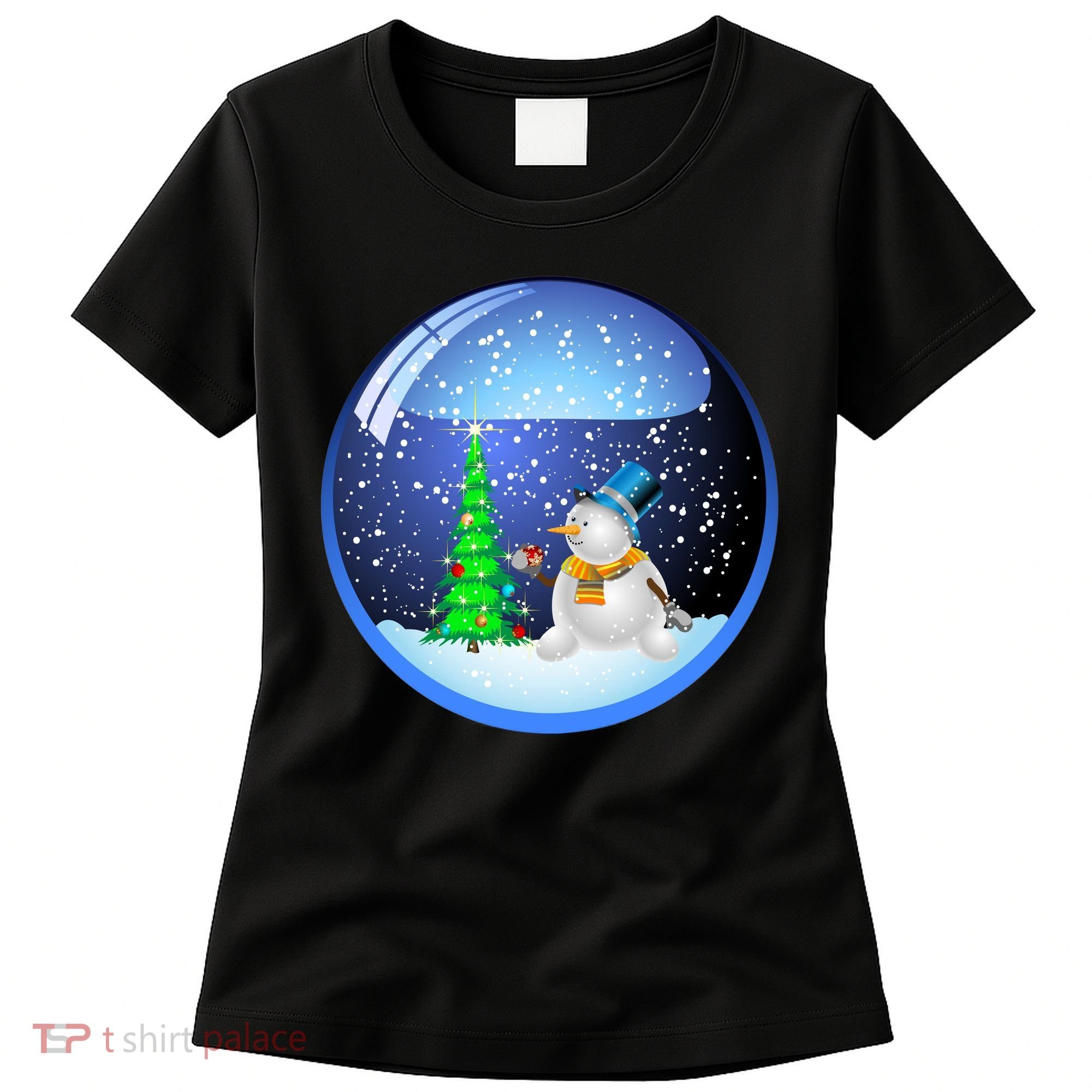 Christmas Little Snowman Globe Women's T-Shirt