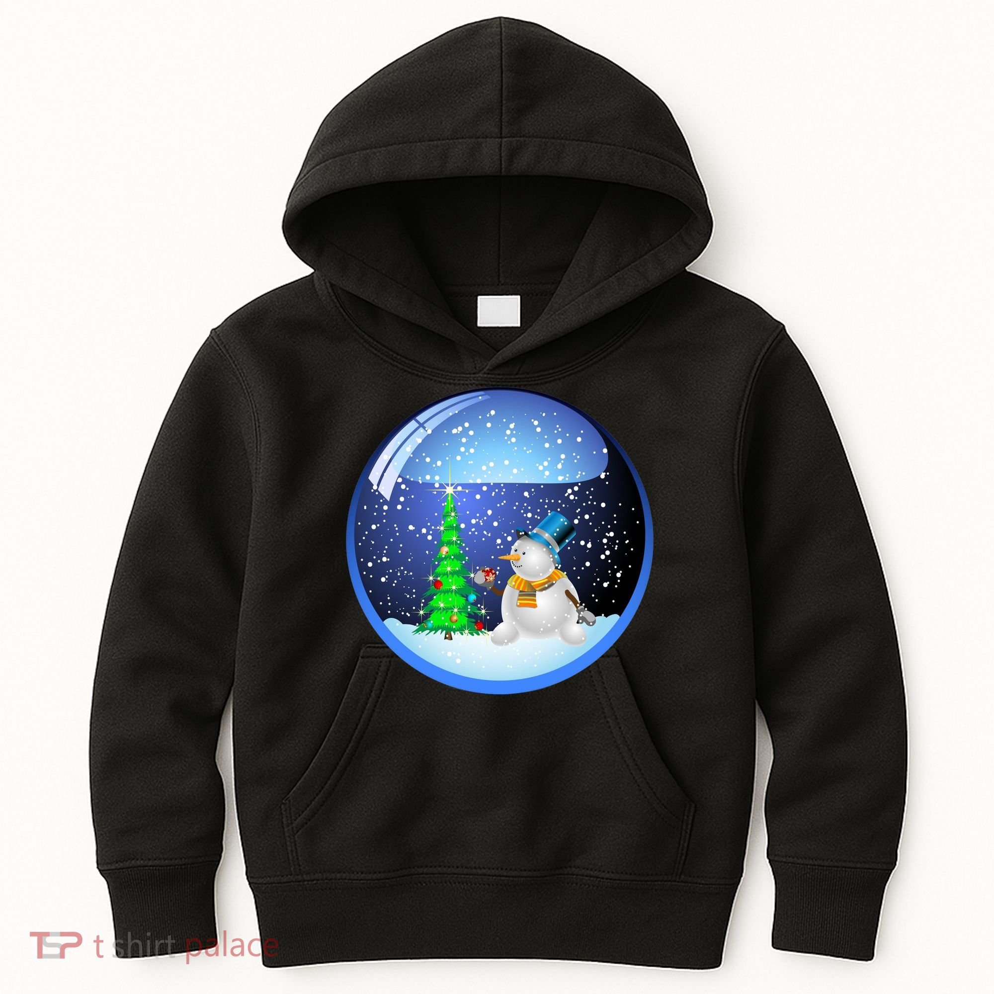 Christmas Little Snowman Globe Kids Hoodie