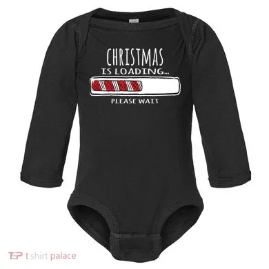 Christmas Loading... Baby Long Sleeve Bodysuit