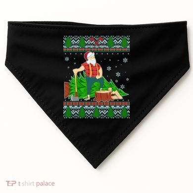 Christmas Lumber Santa Claus USA-Made Doggie Bandana