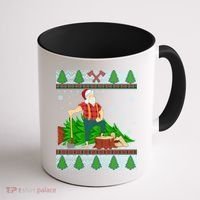 Christmas Lumber Santa Claus Coffee Mug thumb 1