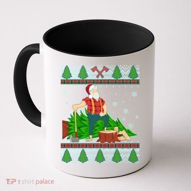 Christmas Lumber Santa Claus Coffee Mug