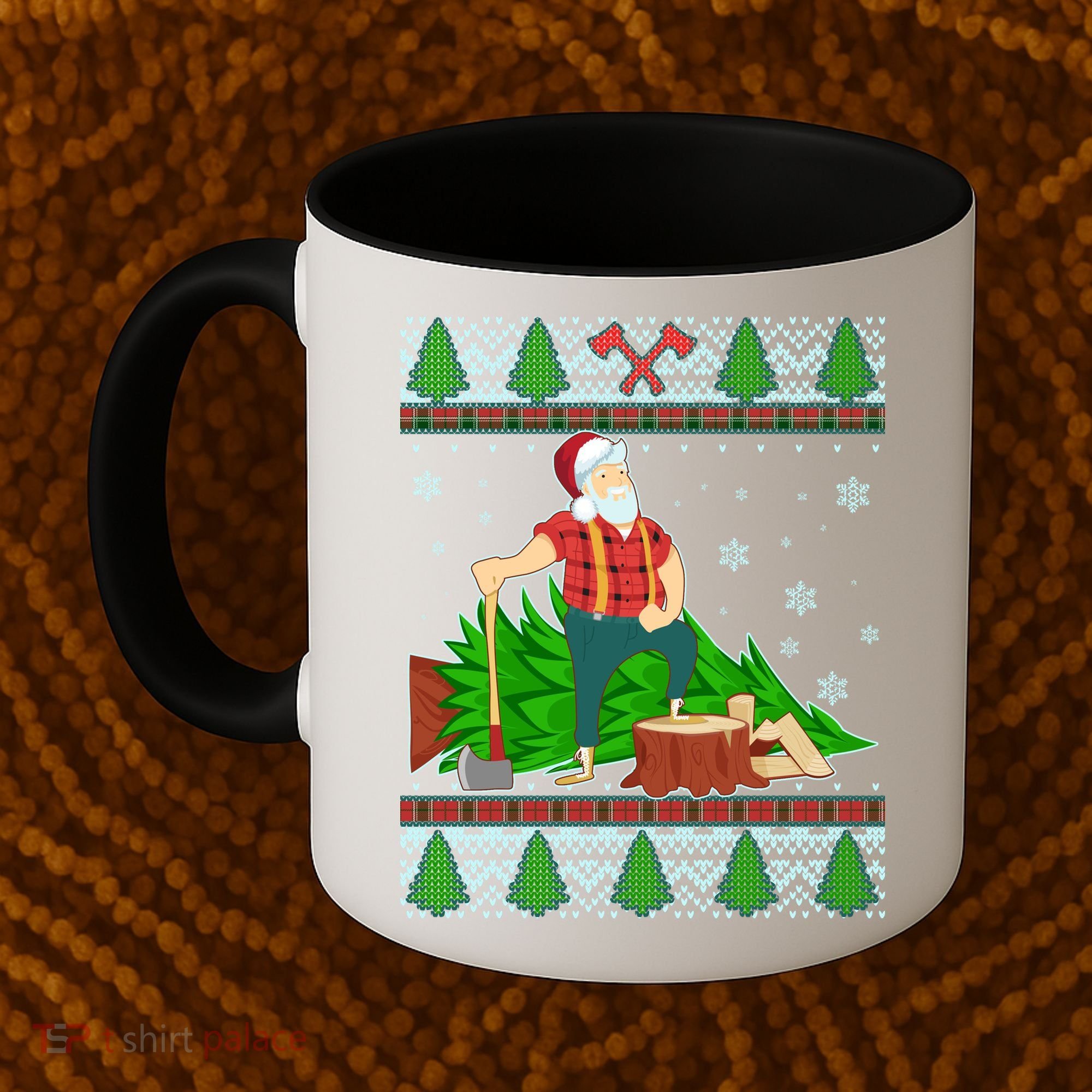 Christmas Lumber Santa Claus Coffee Mug