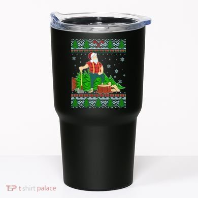 Christmas Lumber Santa Claus Tumbler