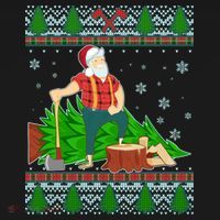 Christmas Lumber Santa Claus Ornament thumb 1