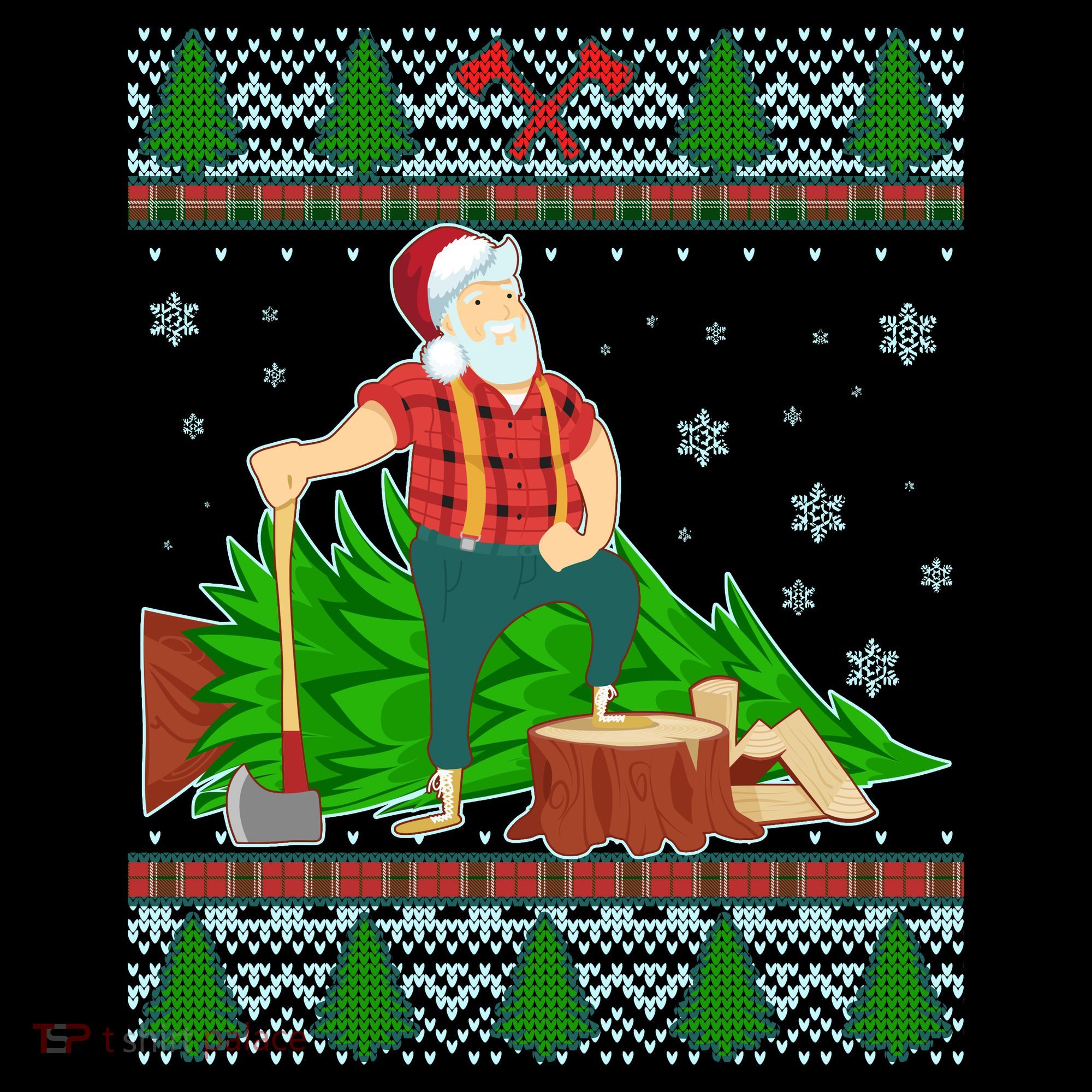 Christmas Lumber Santa Claus Women's Tank Top