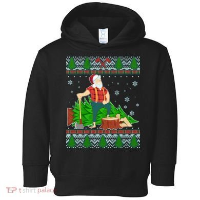 Christmas Lumber Santa Claus Toddler Hoodie