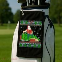 Christmas Lumber Santa Claus Golf Towel thumb 2