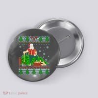 Christmas Lumber Santa Claus Button thumb 0