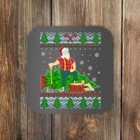 Christmas Lumber Santa Claus Coaster thumb 0